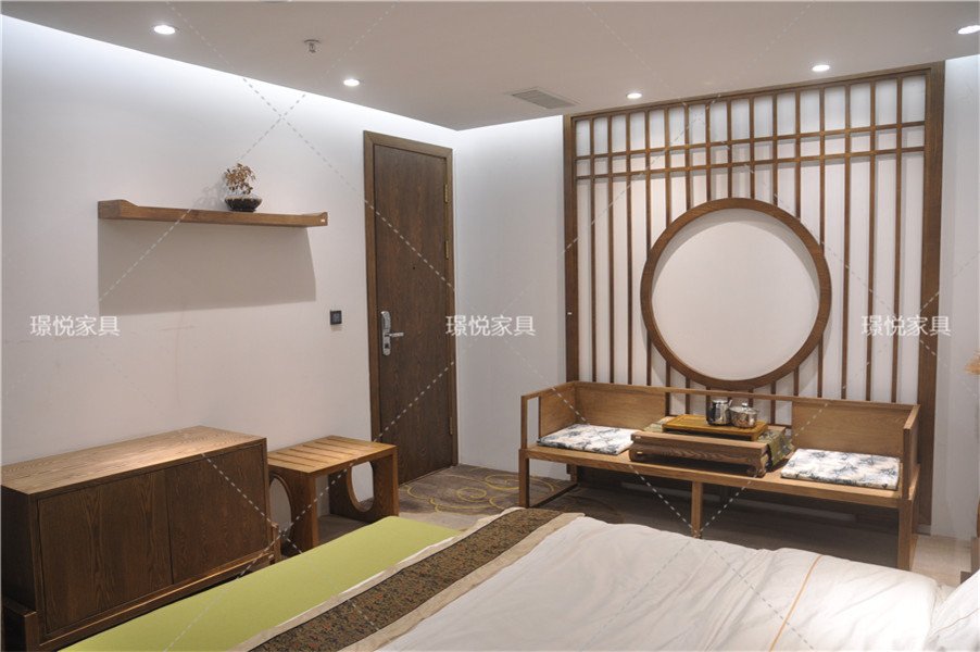 新中式風格酒店客房02